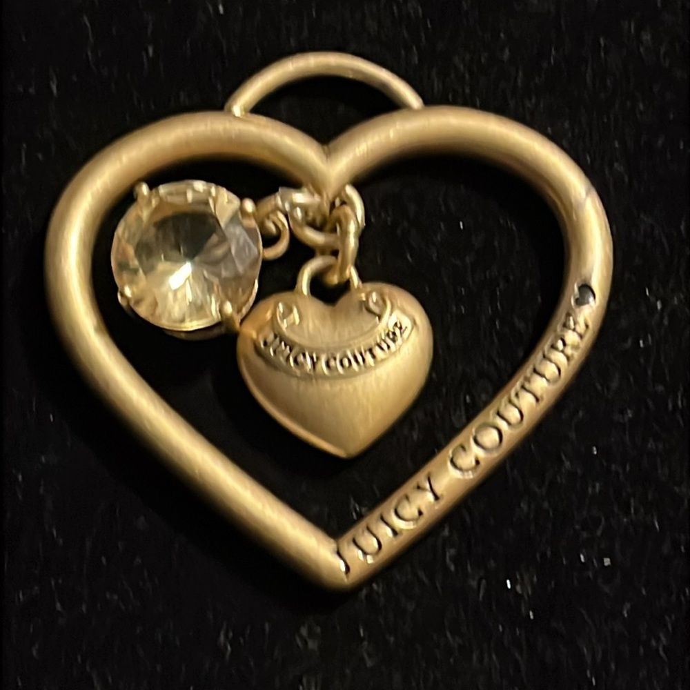Juicy Couture Gold Heart Charm with Crystal Accent - Picture 14 of 17